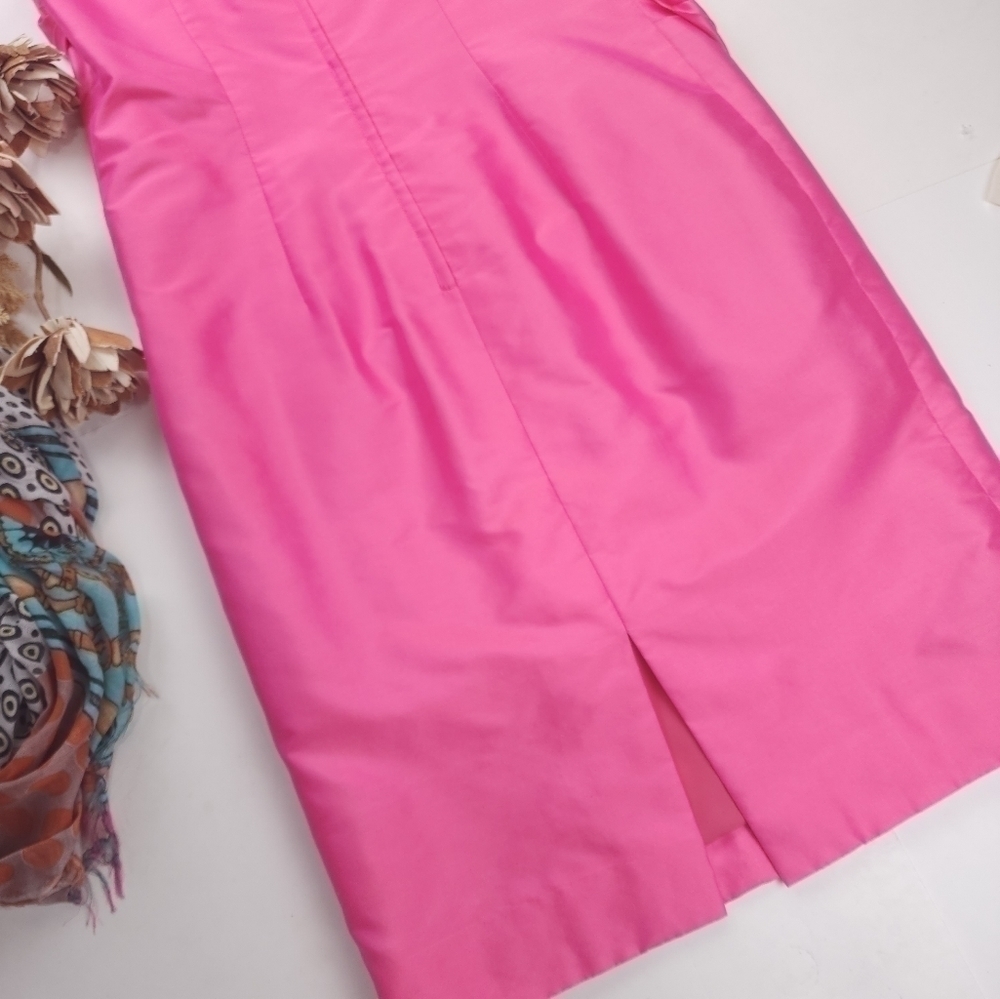 Marisa Baratelli Pink Thai Silk Formal Dress sz 10 - Picture 10 of 14
